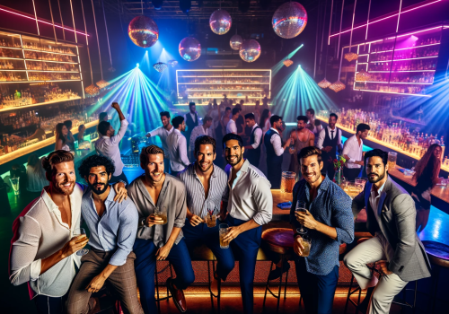 DALL·E 2023-11-20 14.59.06 – A bachelor party celebration in a vibrant nightclub in Cartagena, Colombia. The image shows a group of men of diverse descents (Caucasian, Hispanic, B DALL·E 2023-11-20 14.59.06 - A bachelor party celebration in a vibrant nightclub in Cartagena, Colombia. The image shows a group of men of diverse descents (Caucasian, Hispanic, B