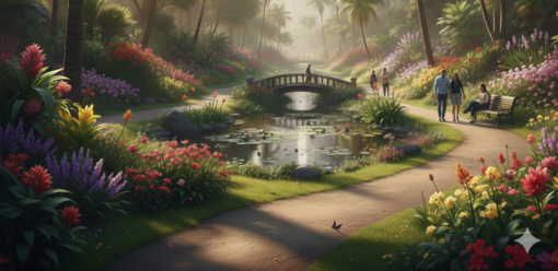 Morning in the Botanical Gardens Nature Inside the City